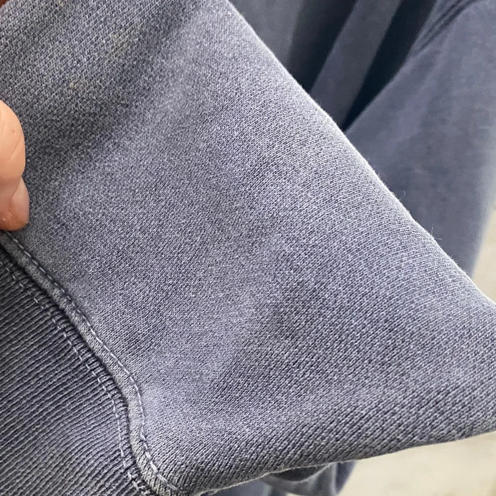 Brandy Melville Zip-Up Hooded Sweatshirt in Light Blue